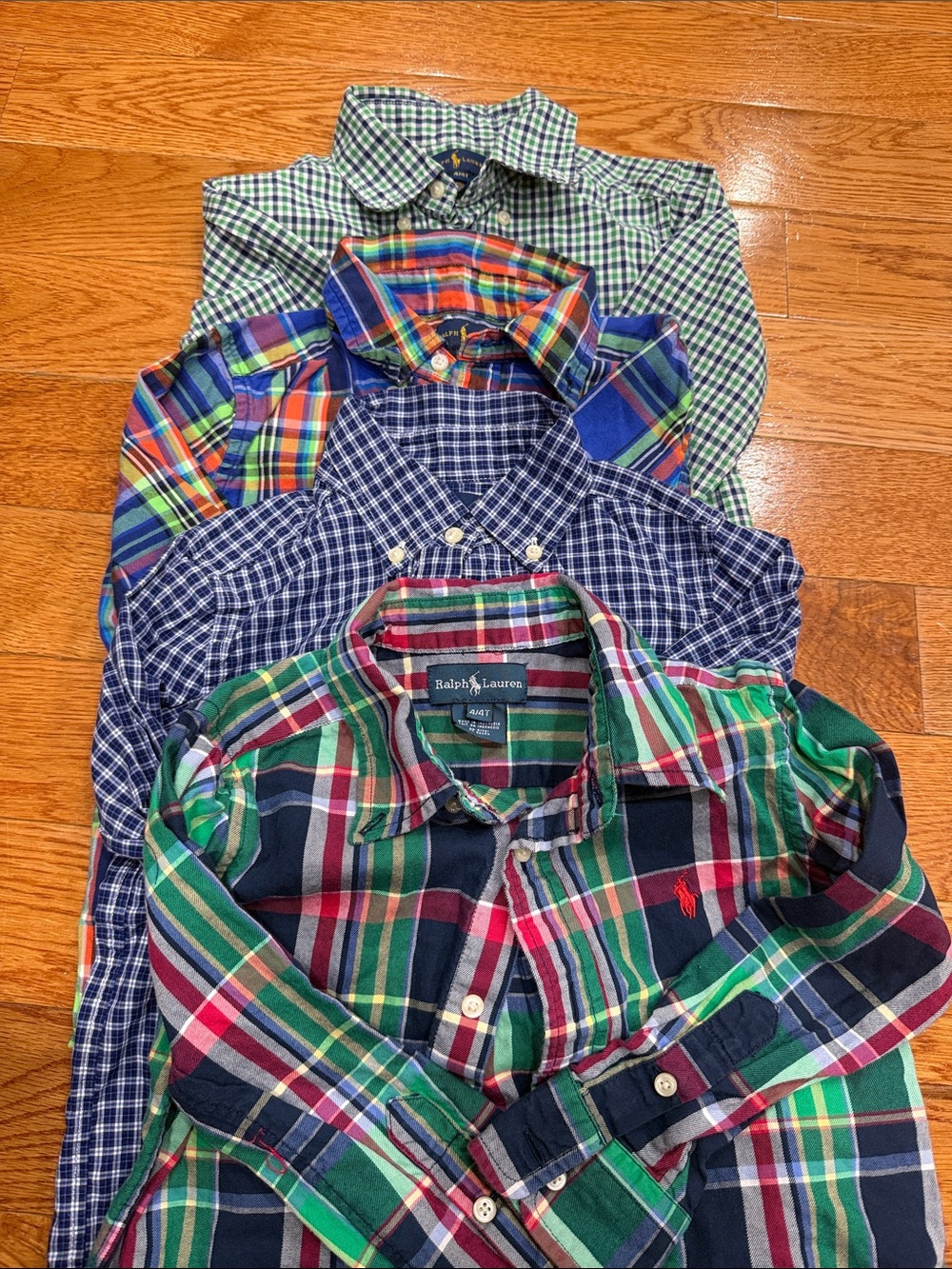 Polo by Ralph Lauren Boys Plaid Button-Down Shirt Set in Green, Navy, Red